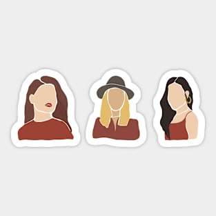 3 Abstract Women Frame Sticker